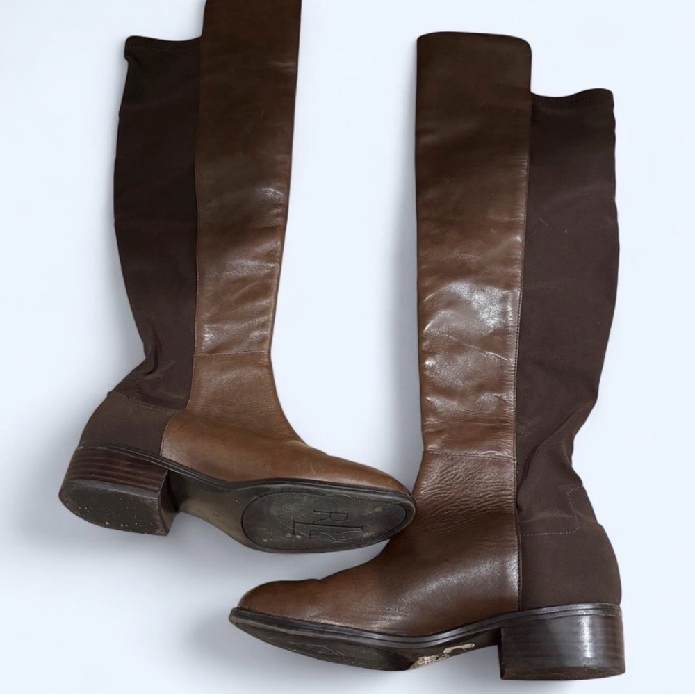 Ralph Lauren Brown leather Miaya over the knee boots riding boots equestrian